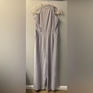 NWT Entro Soft Gray Jumpsuit Size Medium
